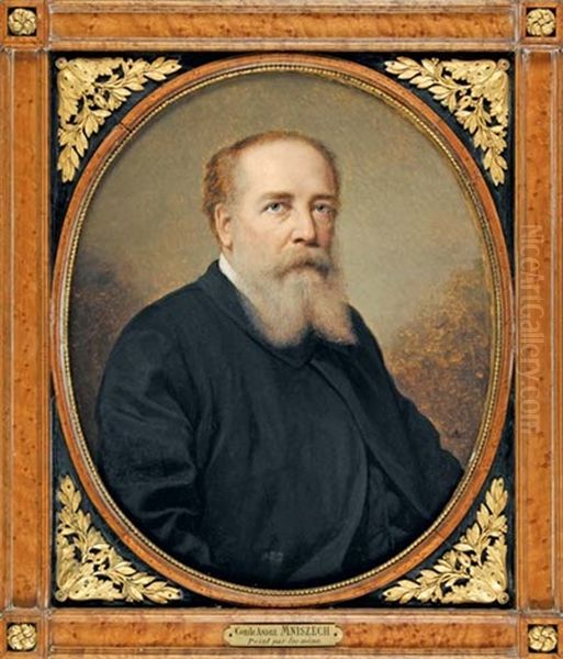 Autoportrait Oil Painting by Andre (Count) de Mniszek