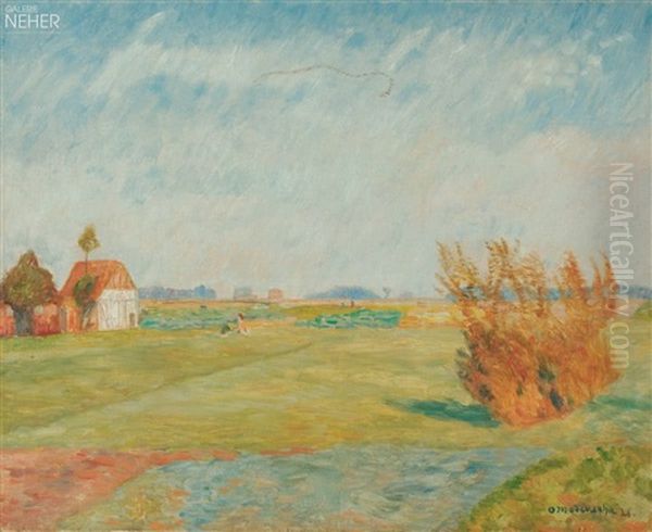 Stelldichein In Der Kuche Oil Painting by Otto Modersohn