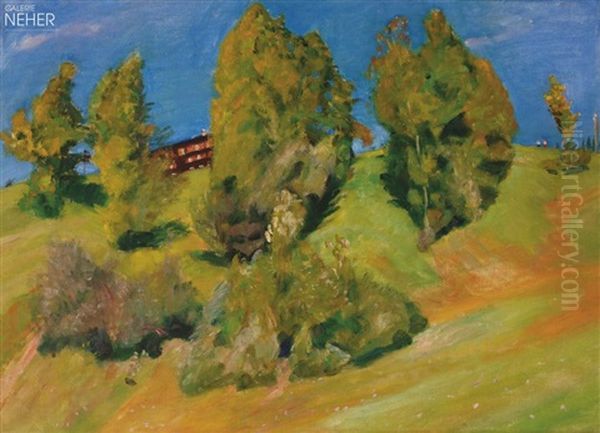 Stelldichein In Der Kuche Oil Painting by Otto Modersohn