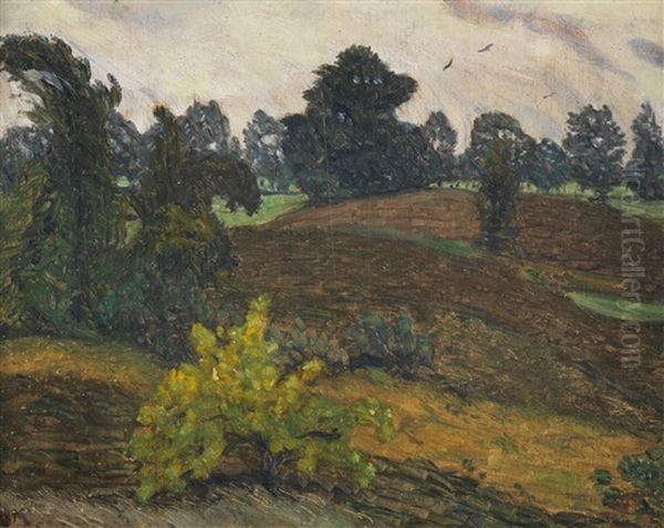 Sturmischer Tag Uber Der Heide Oil Painting by Otto Modersohn