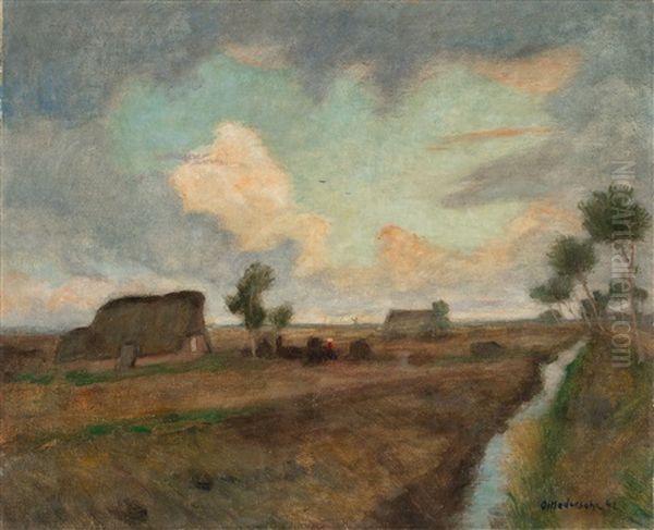 Moorlandschaft (luft Wie Einsames Moor) Oil Painting by Otto Modersohn