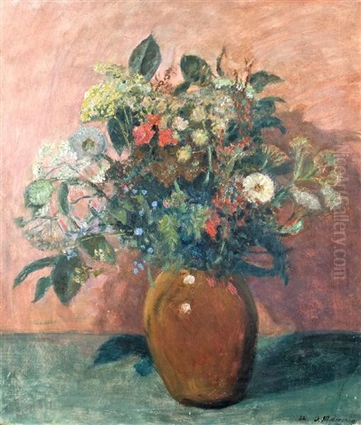 Sommerblumen Oil Painting by Otto Modersohn