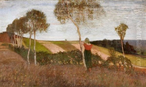 Traumerei Oil Painting by Otto Modersohn