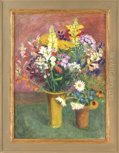 Wiesenblumenstrausse Oil Painting by Otto Modersohn