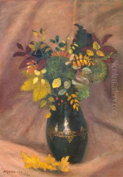 Herbstlicher Straus Oil Painting by Otto Modersohn