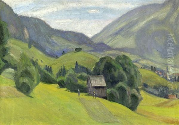 Hindelang (+ Gebirge, Ca.1931, Verso) by Otto Modersohn