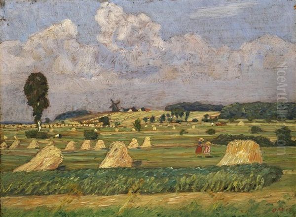 Erntezeit Oil Painting by Otto Modersohn