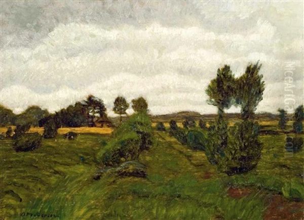 Regentag In Der Heide Oil Painting by Otto Modersohn