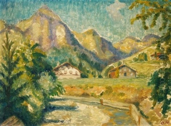 Oberjoch Im Allgau Oil Painting by Otto Modersohn