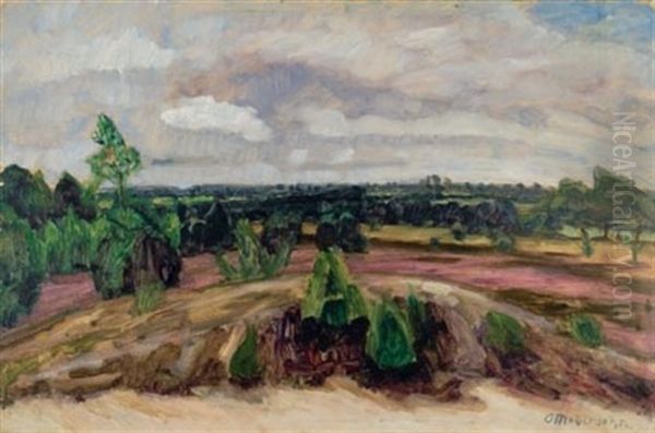 Heide Bei Fischerhude Oil Painting by Otto Modersohn