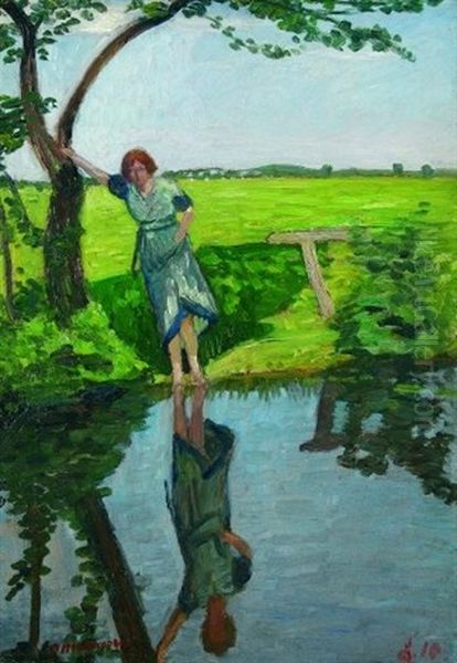 Louise Modersohn-breling Oil Painting by Otto Modersohn