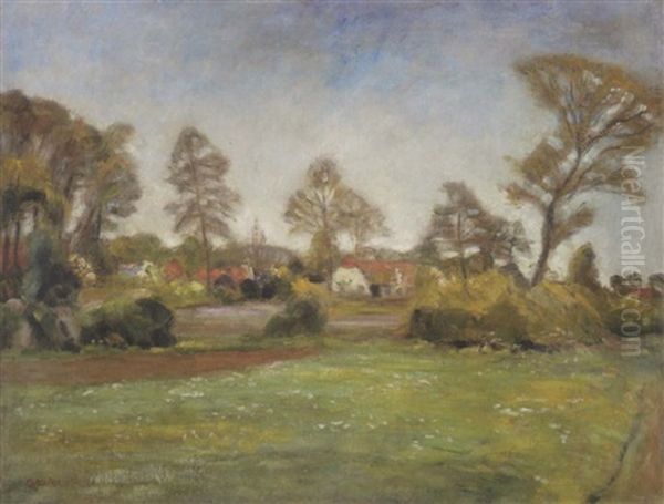 Weisen Bei Fischerhude Oil Painting by Otto Modersohn