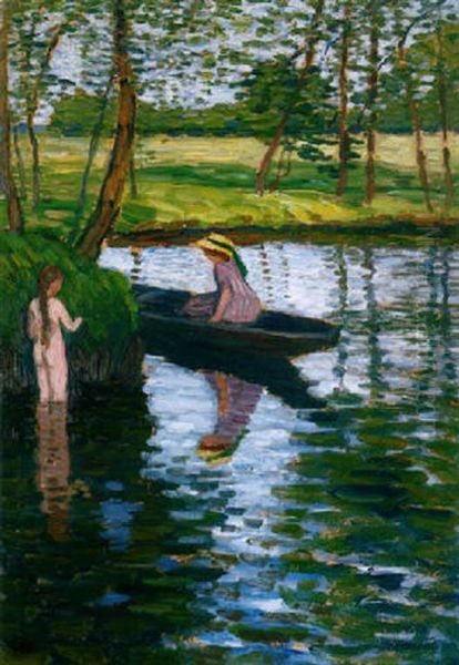 Sommerliche Wummelandschaft Oil Painting by Otto Modersohn