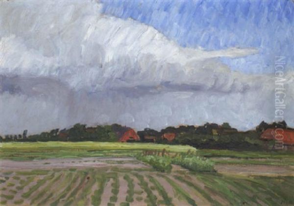 Aufziehendes Gewitter Oil Painting by Otto Modersohn