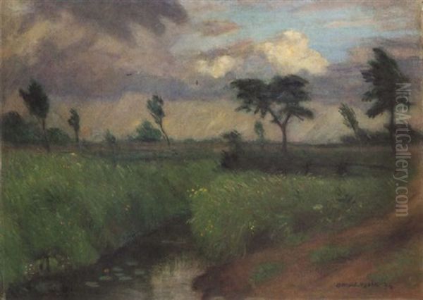 Abziehendes Gewitter Oil Painting by Otto Modersohn