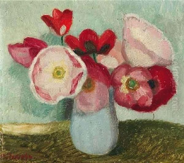 Mohnblumen Oil Painting by Otto Modersohn