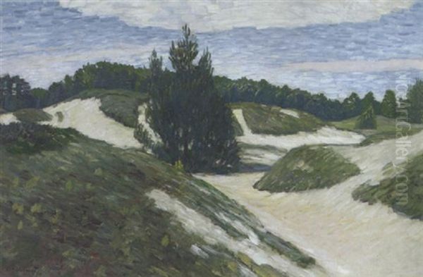 Dunen In Der Surheide Mit Marchentanne Oil Painting by Otto Modersohn