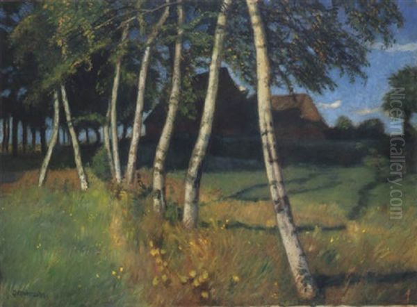 Sommertag Oil Painting by Otto Modersohn