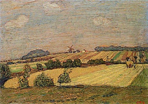 Muhlenberg (quelkhorn) Bei Fischerhude Oil Painting by Otto Modersohn