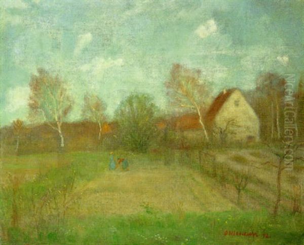 Vorfruhling Am Dorf Oil Painting by Otto Modersohn