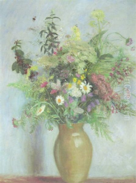 Wiesenblumenstrauss Oil Painting by Otto Modersohn