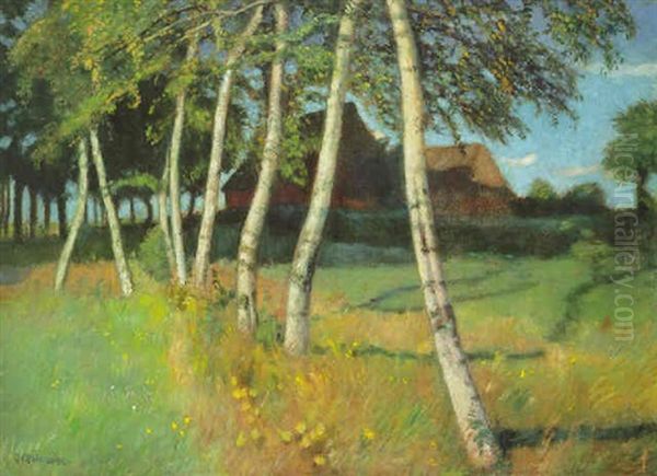 Sommertag Oil Painting by Otto Modersohn