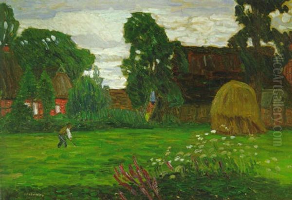 Sommertag Oil Painting by Otto Modersohn