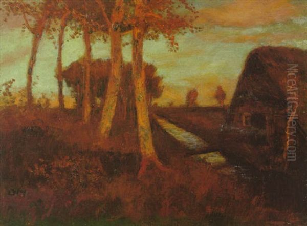 Herbstabend by Otto Modersohn