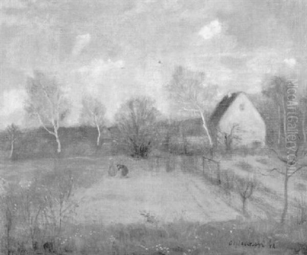 Vorfruhling Am Dorf Oil Painting by Otto Modersohn