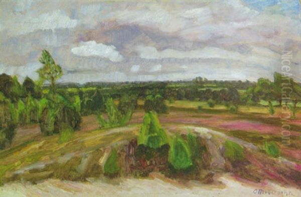 Heide Bei Fischerhude Oil Painting by Otto Modersohn