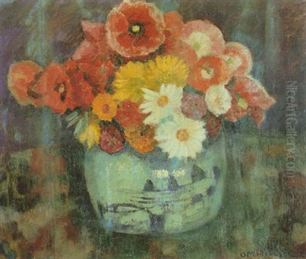 Blumenstilleben Oil Painting by Otto Modersohn