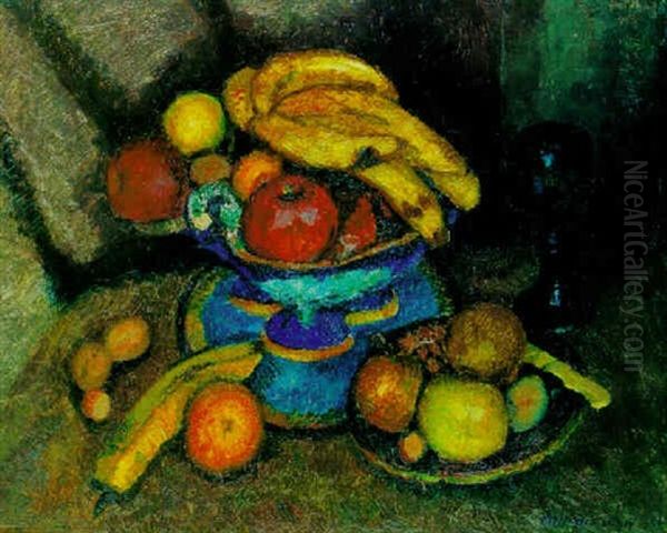 Stilleben Mit Obst Oil Painting by Otto Modersohn