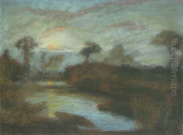 Kanal Im Moor Oil Painting by Otto Modersohn