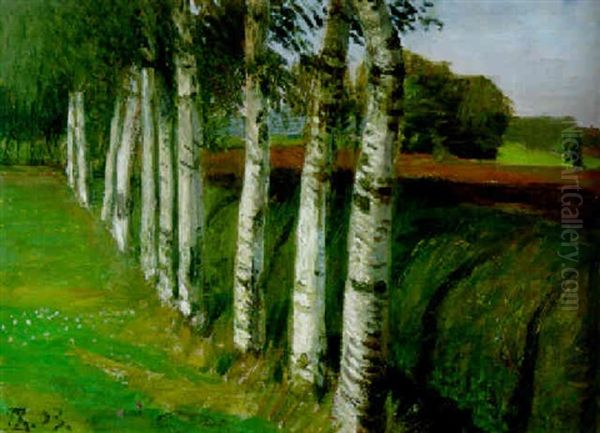 Birkenreihe by Otto Modersohn