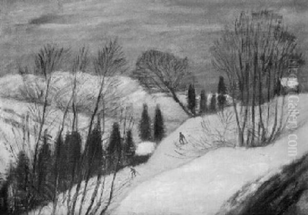 Winter Im Allgau Oil Painting by Otto Modersohn