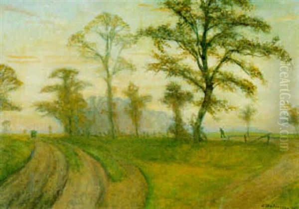 Weg Nach Der Borg Oil Painting by Otto Modersohn