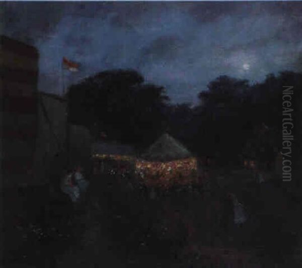 Schutzenfest In Worpswede Oil Painting by Otto Modersohn