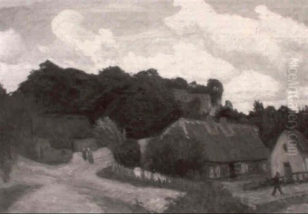 Worpsweder Dorfansicht Oil Painting by Otto Modersohn