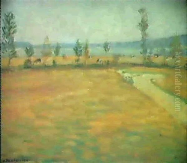 Sommerwiesen In Norddeutschland Oil Painting by Otto Modersohn