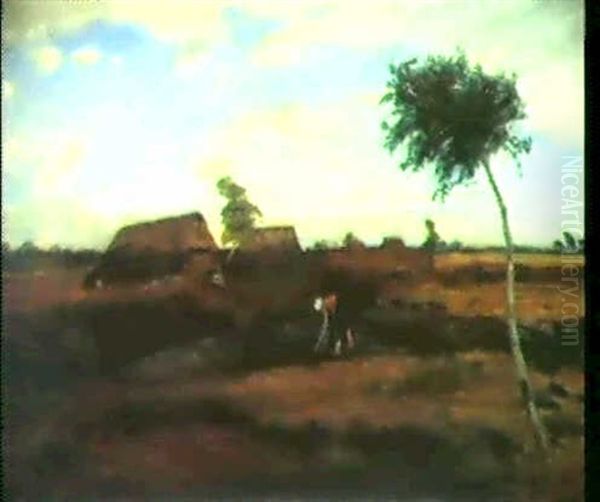 Moorbauerin. Oil Painting by Otto Modersohn