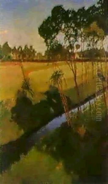 Fruhjahr Im Moor Oil Painting by Otto Modersohn