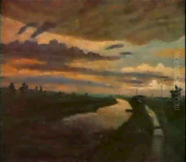 Wummewiesen Oil Painting by Otto Modersohn