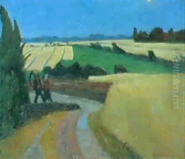 Zuruckkehr Von Den Feldern Oil Painting by Otto Modersohn