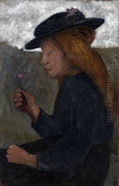 Mountainous Landscape Oil Painting by Paula Modersohn-Becker