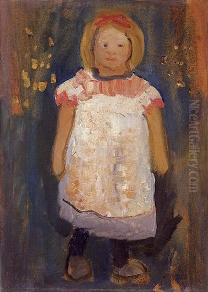 Kleines Madchen Mit Schurze by Paula Modersohn-Becker