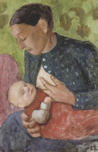 Stillende Mutter Oil Painting by Paula Modersohn-Becker