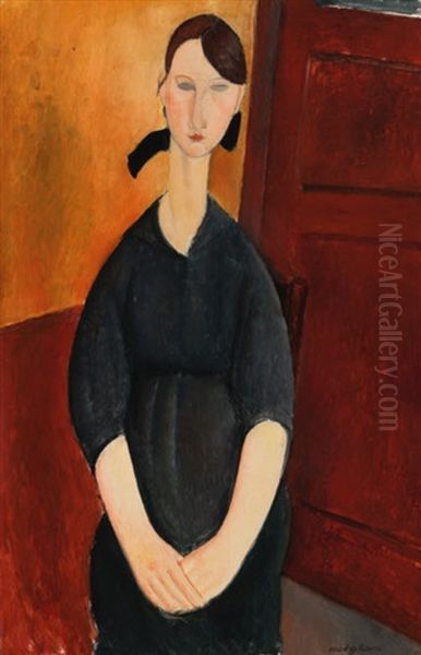 Paulette Jourdain Oil Painting by Amedeo Modigliani