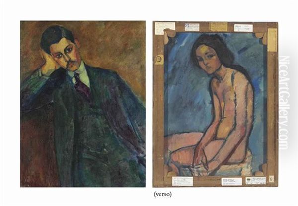 Jean Alexandre (recto); Nu Assis (verso; See Note) Oil Painting by Amedeo Modigliani