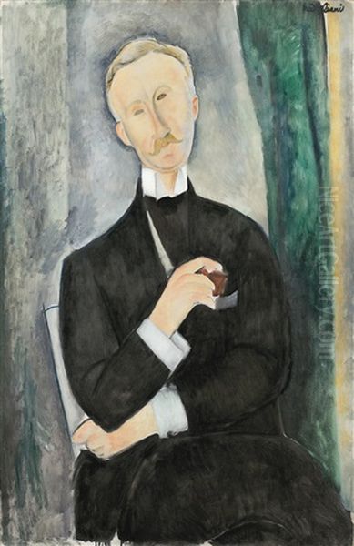 Portrait De Roger Dutilleul Oil Painting by Amedeo Modigliani