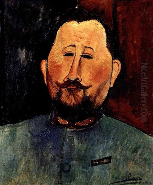 Portrait Du Docteur Devaraigne Oil Painting by Amedeo Modigliani